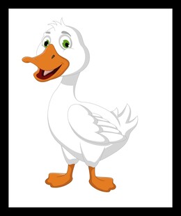 可爱卡通白鹅形象