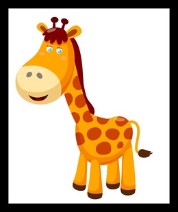 可爱长颈鹿卡通形象