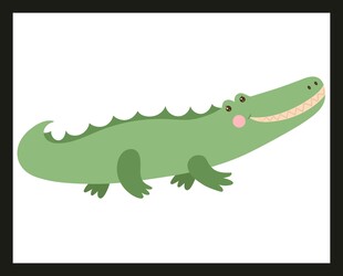 可爱卡通鳄鱼形象