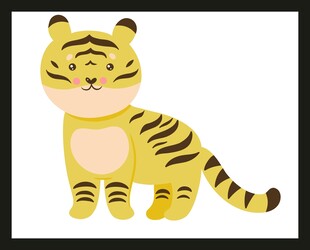 可爱卡通小老虎形象