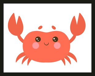 可爱卡通小螃蟹形象