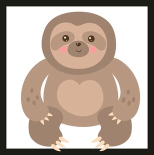 可爱树懒卡通形象