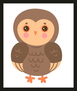 可爱卡通猫头鹰形象