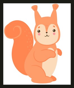 可爱松鼠卡通形象