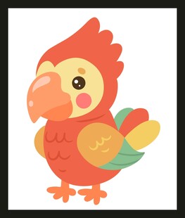 可爱卡通鹦鹉形象