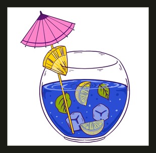 杯中夏日清凉饮品