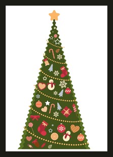 装饰精美的圣诞树