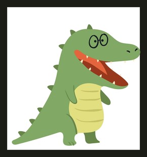 可爱卡通鳄鱼形象