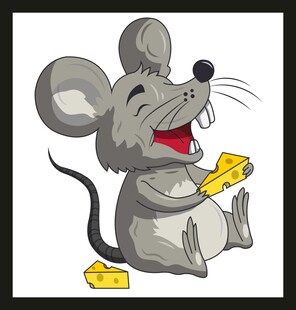 开心老鼠吃奶酪