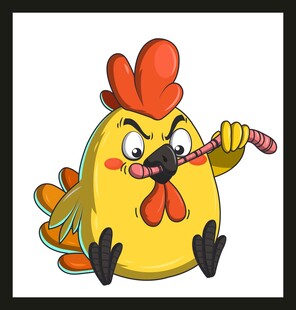 愤怒小鸡吹糖果