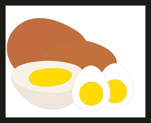 熟鸡蛋与蛋黄特写