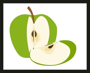 青苹果切片展示