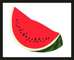 一片鲜美的西瓜切片