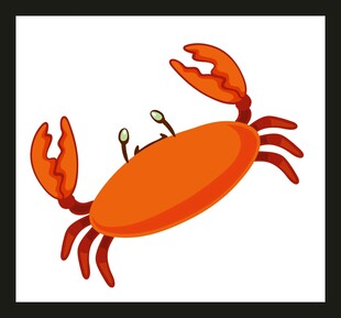 卡通螃蟹插画