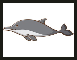 可爱卡通海豚形象