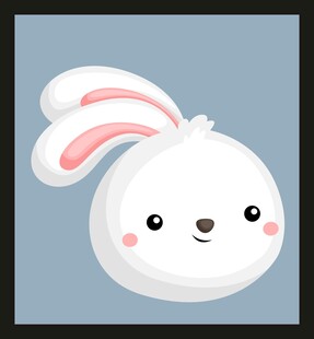 可爱卡通白兔头像