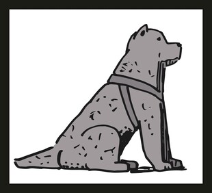 坐着的狗狗卡通形象