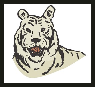 卡通风格老虎头像