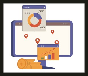 电脑上的数据分析与定位