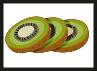 切片猕猴桃特写