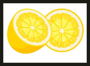 两片鲜美的柠檬切片