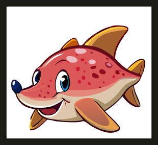 可爱卡通鲨鱼形象