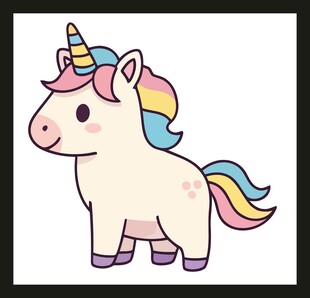 可爱独角兽卡通形象