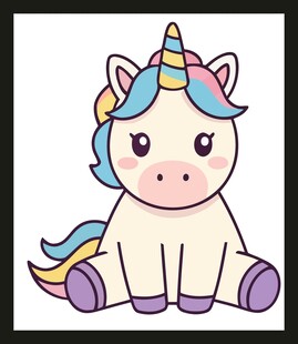 可爱独角兽卡通形象