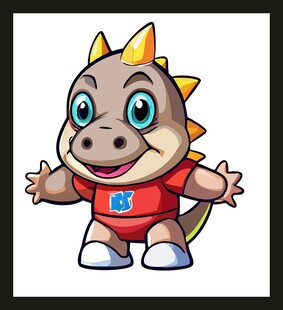 可爱卡通小龙形象