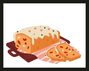 美味切片蛋糕插画