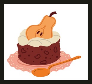 梨味蛋糕甜点诱人