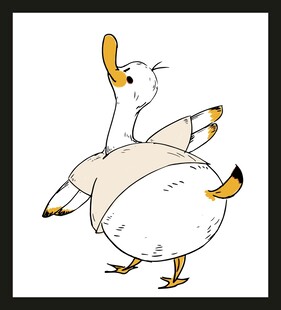 跳舞的卡通鸭子