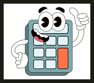 可爱卡通计算器形象