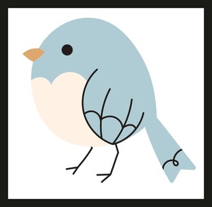 简约风小鸟插画