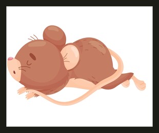 趴着的可爱小老鼠