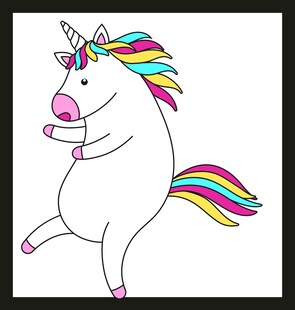 跳舞的可爱独角兽