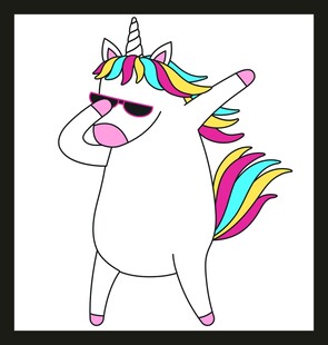 跳舞的彩虹独角兽