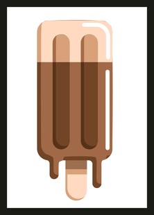 巧克力味冰棍插画