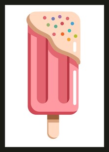 粉色美味冰淇淋