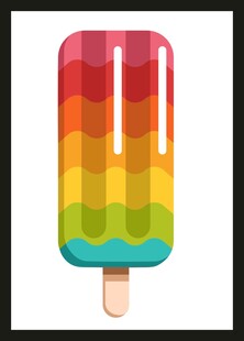 多彩彩虹冰棍
