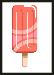 粉色条纹美味冰淇淋