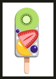 水果冰棍清新美味诱惑