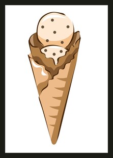 巧克力冰淇淋甜筒