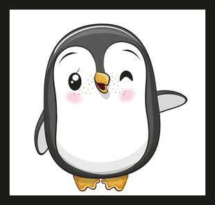 可爱企鹅卡通形象