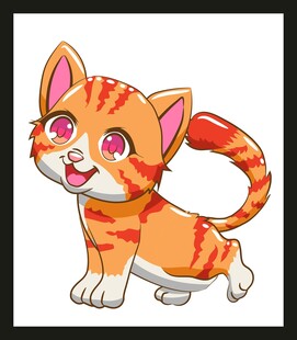 可爱橘猫卡通形象