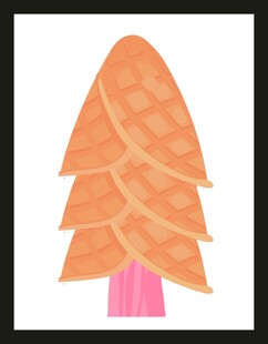 卡通造型的多层华夫饼