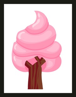 粉色冰淇淋树