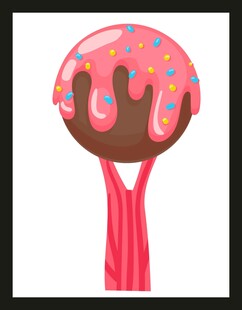 粉色系巧克力淋面甜甜圈