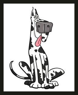 戴相机的斑点狗