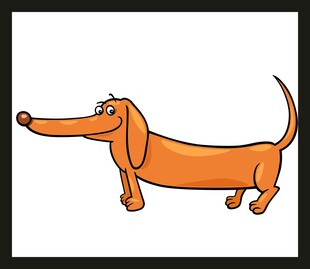 卡通腊肠犬形象